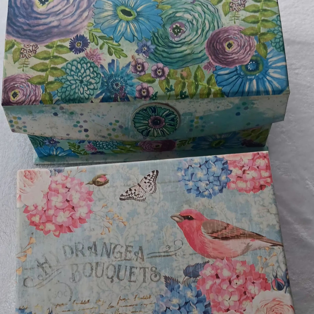 Colorful Decorative Storage Boxes Set Of 9 - Picture 3 of 9